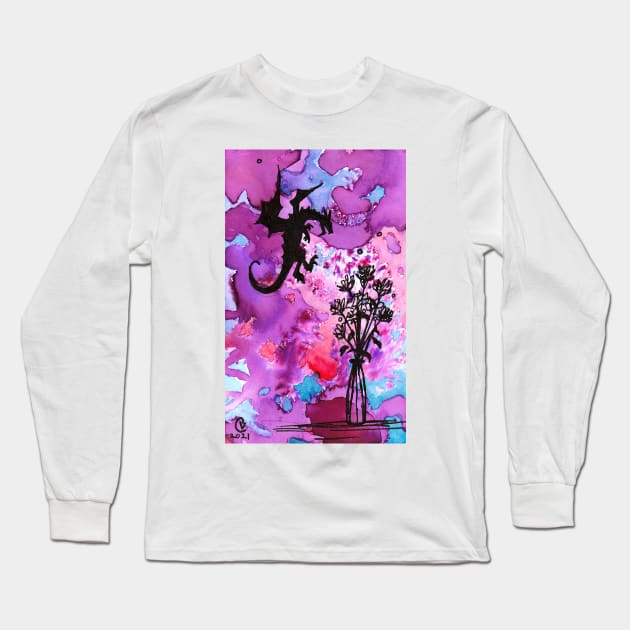 Tiny Dragon Long Sleeve T-Shirt by Reel Fun Studios